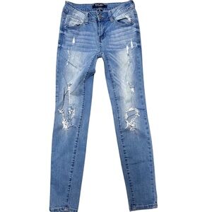 Wax Jeans Destroyed Skinny Jeans 26